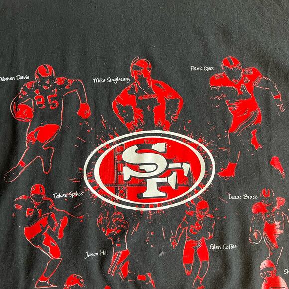 4XL men’s San Francisco 49ers team t-shirt 2009-10 pro crux - Picture 3 of 11